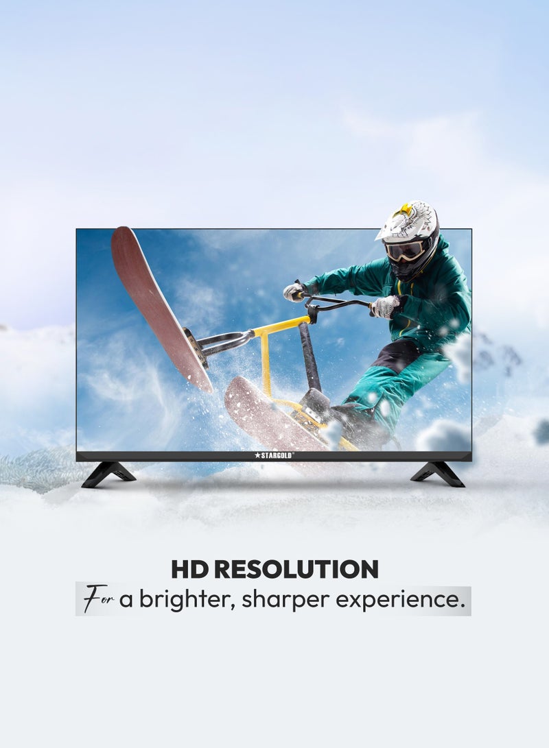 Stargold 32 Inch LED TV HD Ready, AC/DC Compatible, Dual HDMI & USB Ports, VGA, Energy Saving, Dual 8W Speakers, True Color Display for Home, & Office - Image 4